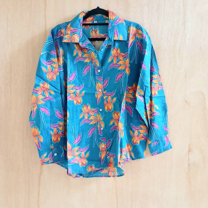 Palme Bomullsskjorta - Vert Fonce - 65987 för wholesale av Cinnamon Creations