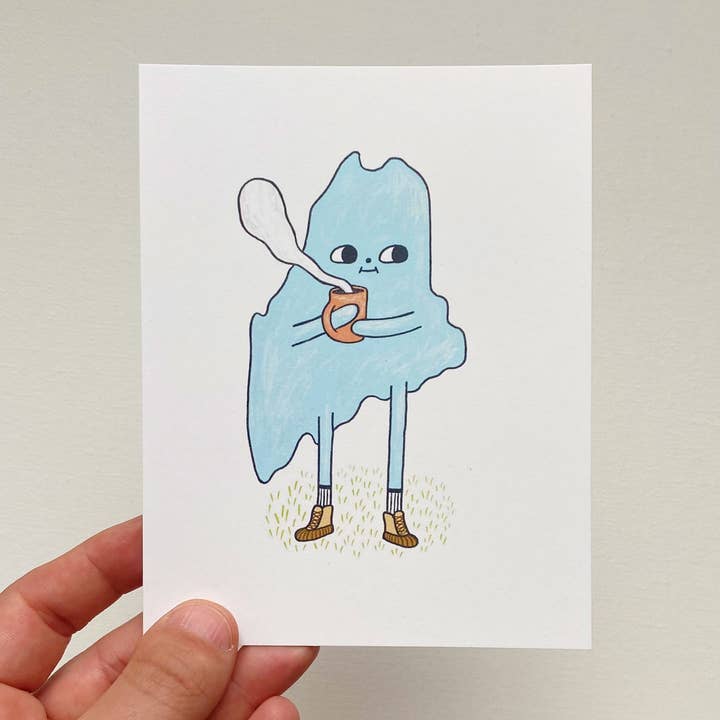 Postkarte - Cozy Maine für den Großhandel von Allison Mckeen Art