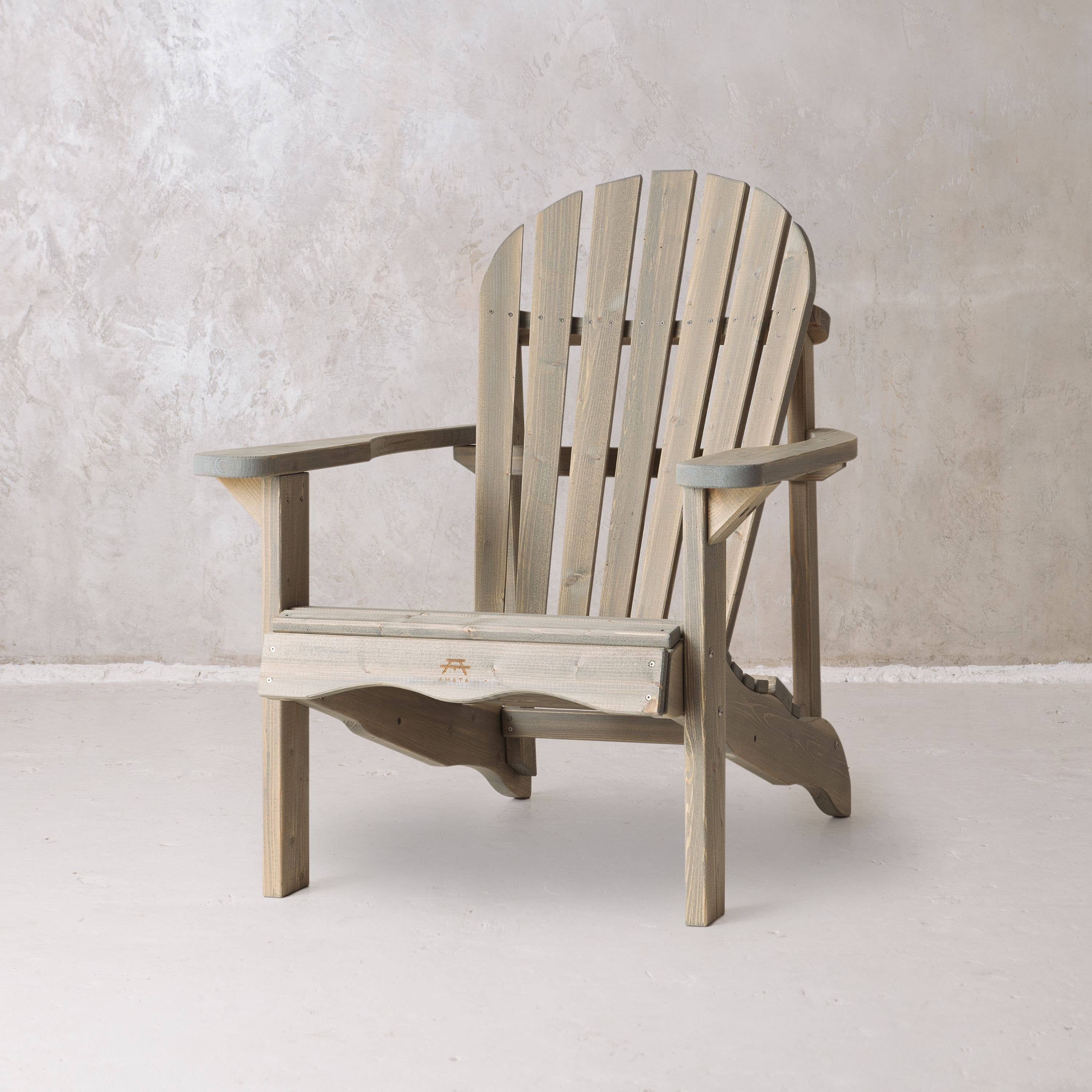 AMATA - Wholesale Adirondack Chair - Grey Wooden Adirondack Garden Chair2