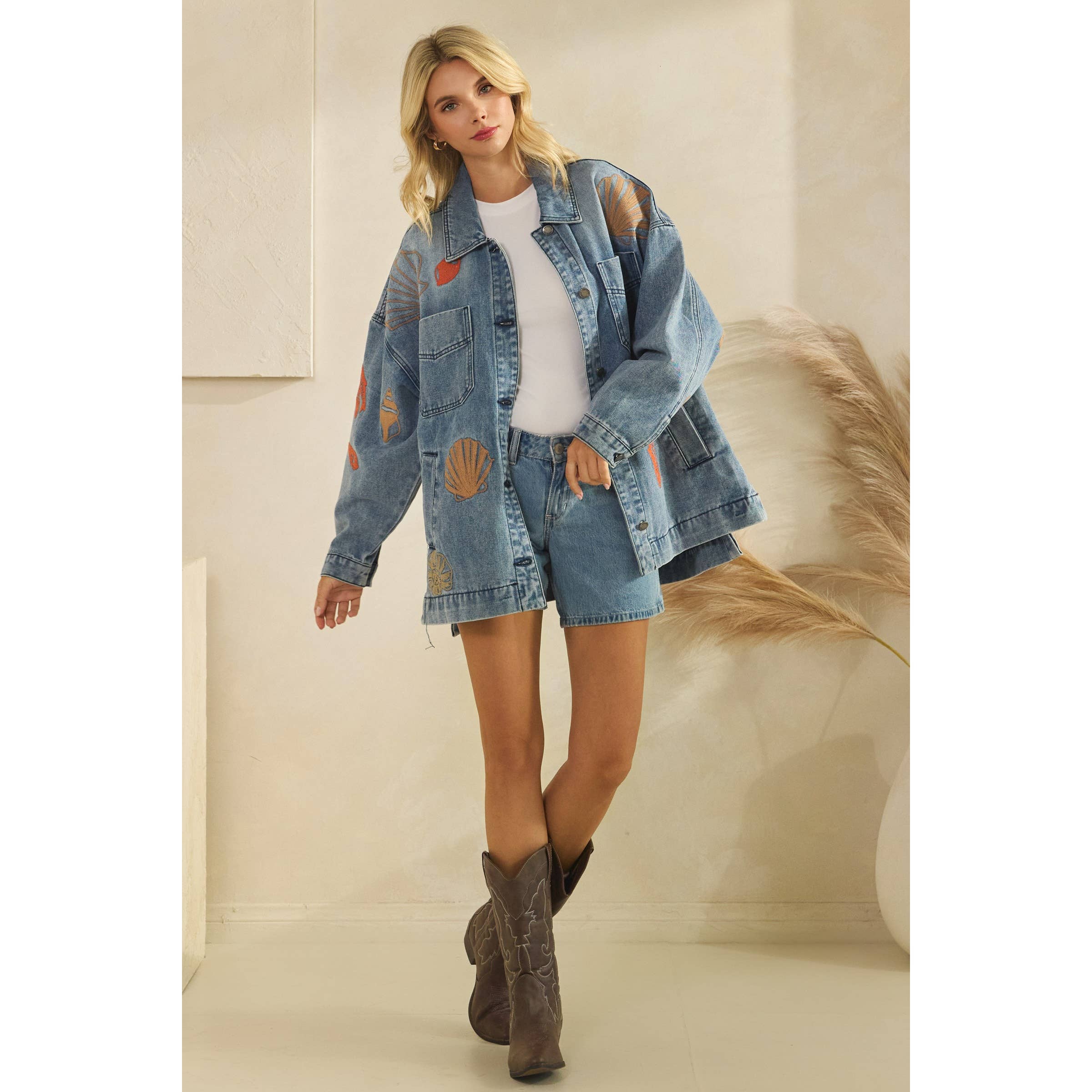 Veveret - Wholesale Denim Jacket - Women's - Embroidered Denim Jacket23