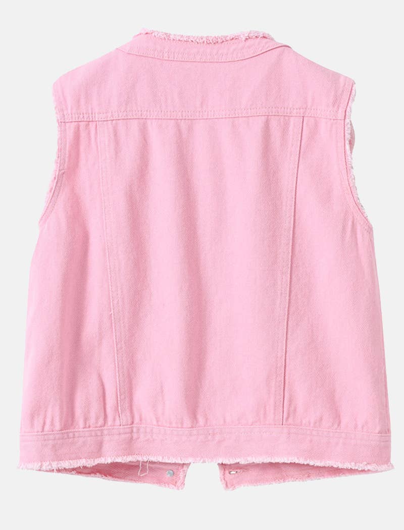 EmberLoom - Venta al por mayor Chaleco de abrigo - Mujer - Chaleco vaquero blanco sin mangas2