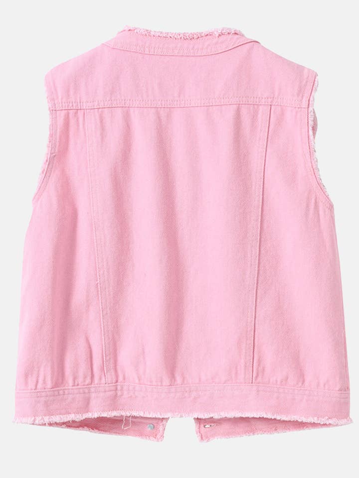 EmberLoom - Venta al por mayor Chaleco de abrigo - Mujer - Chaleco vaquero blanco sin mangas2