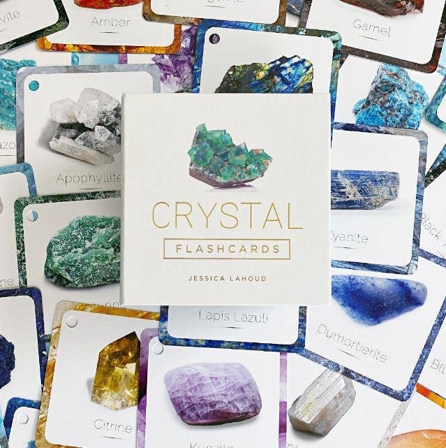ROCKPOOL PUBLISHING - Wholesale Tarot Cards - Crystal Flashcards: 50 Full-Color Cards With Metal Ring-Hold2