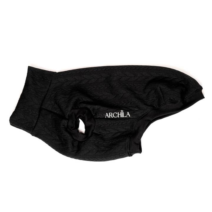 Sudor efecto suéter negro para venta al por mayor de Archila