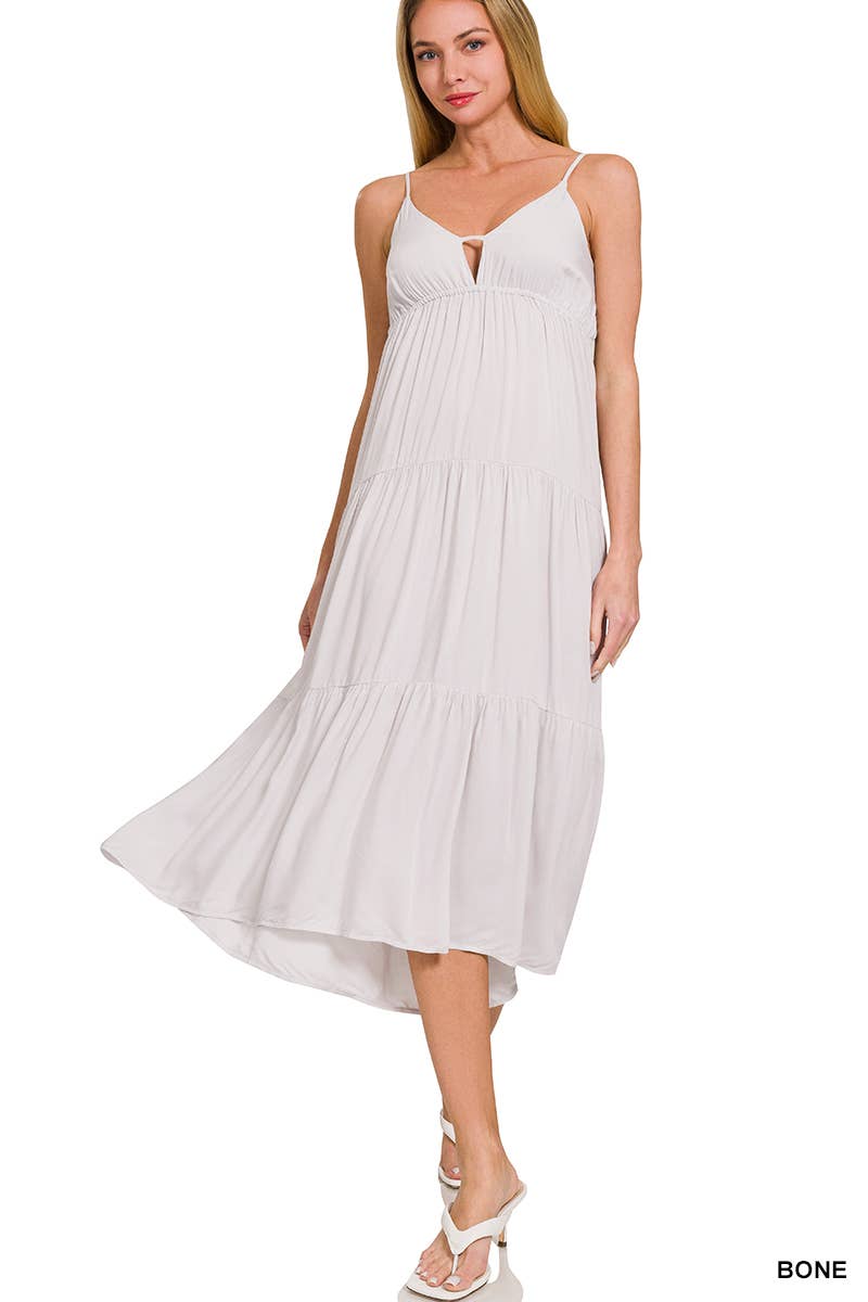 42POPS - Venta al por mayor Vestido - Mujer - ,.....Vestido midi con volantes y tirantes ajustables Sweetheart6