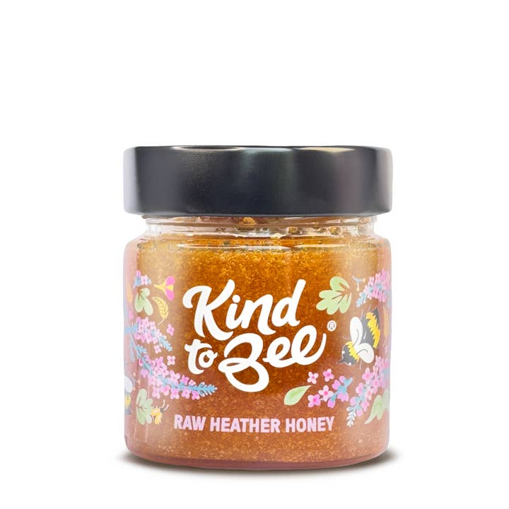 Kind to Bee - Wholesale Honey - Raw Heather Honey, Cruelty-Free, Monofloral, glass jar