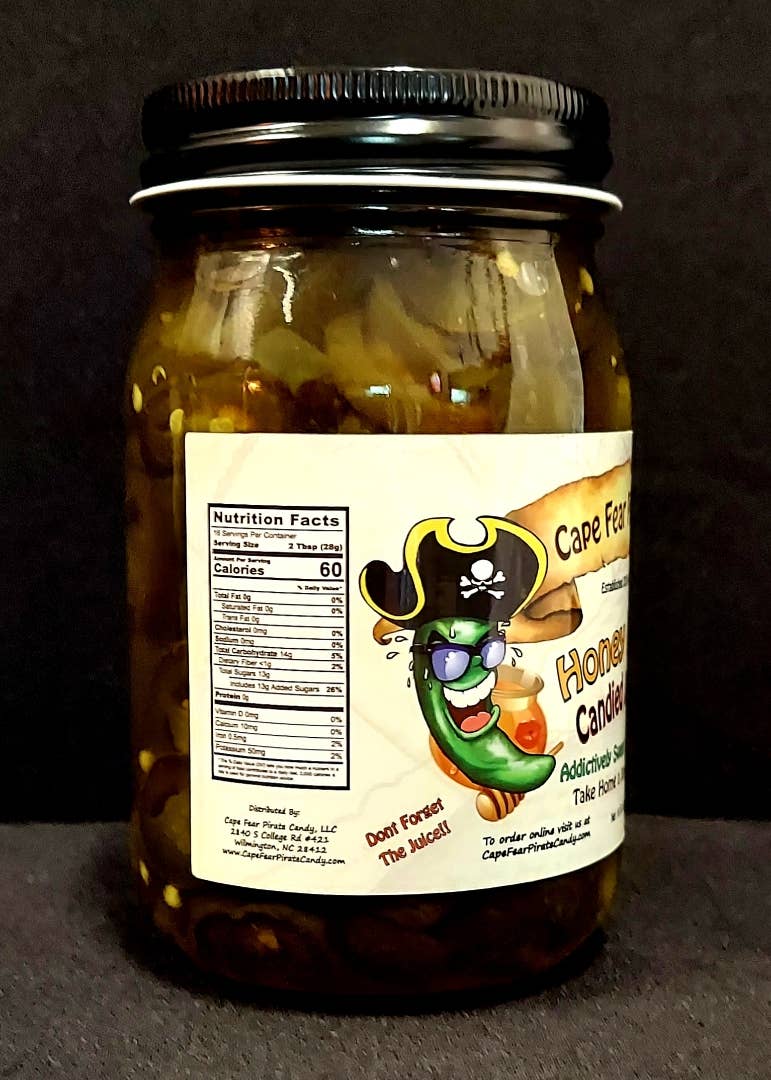 Cape Fear Pirate Candy, LLC - Wholesale Relish - New! Honey Kissed Candied Jalapenos1