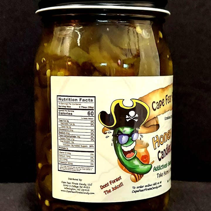 Cape Fear Pirate Candy, LLC - Wholesale Relish - New! Honey Kissed Candied Jalapenos1