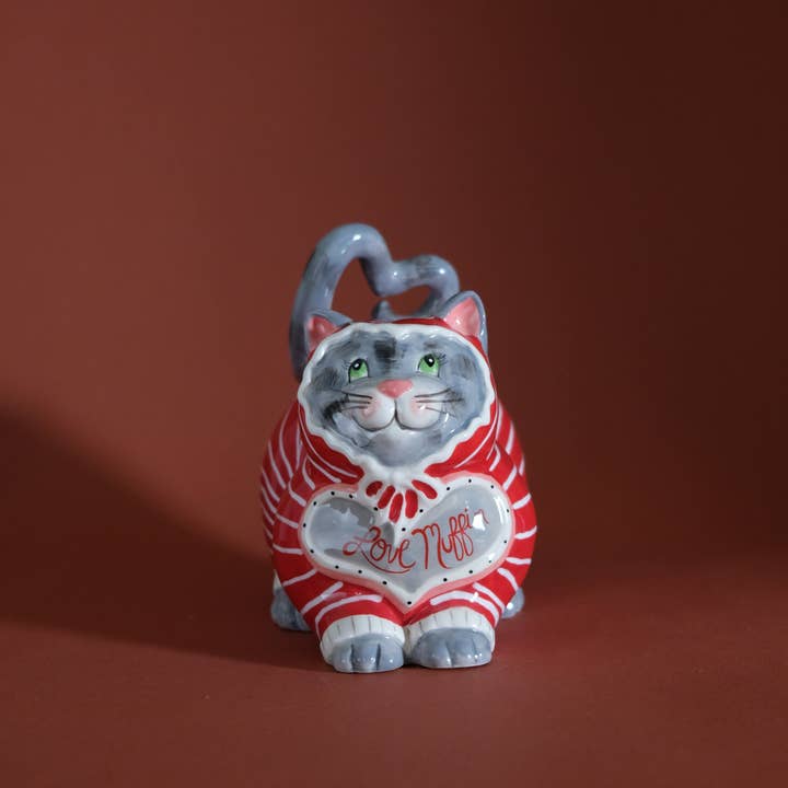 FIGURINE DE CHAT LOVE MUFFIN pour la vente par Blue Sky Clayworks