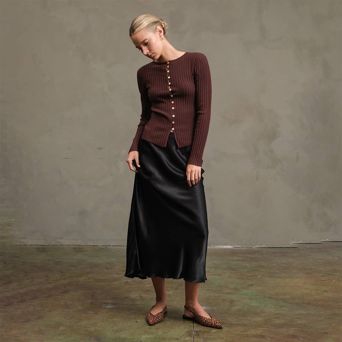 RAISONNEL - Wholesale Skirt - Women's - Satin Slip Skirt - RS104931