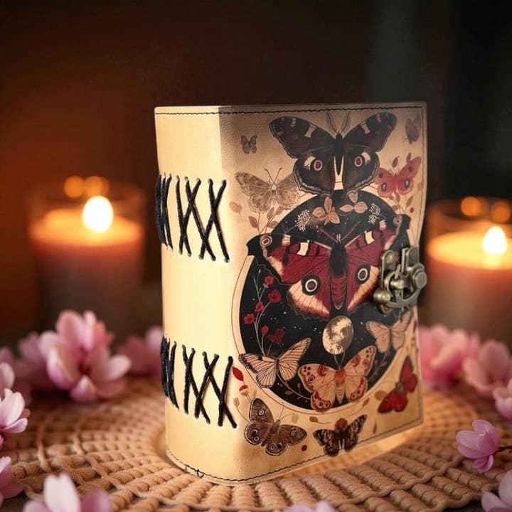 Leatherooze - Wholesale Journal/Diary - Butterfly Leather handmade Journal-200 Pages 7x5 inches4