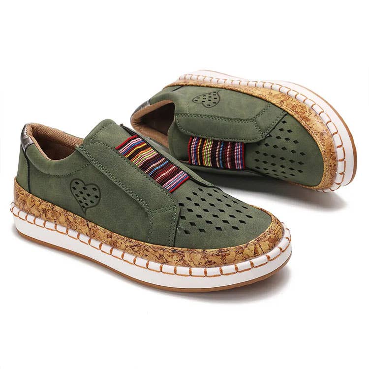 Cloud Cushion Slides - Wholesale Loafers - Women's - Breathable Hollow Slip-On Loafers4