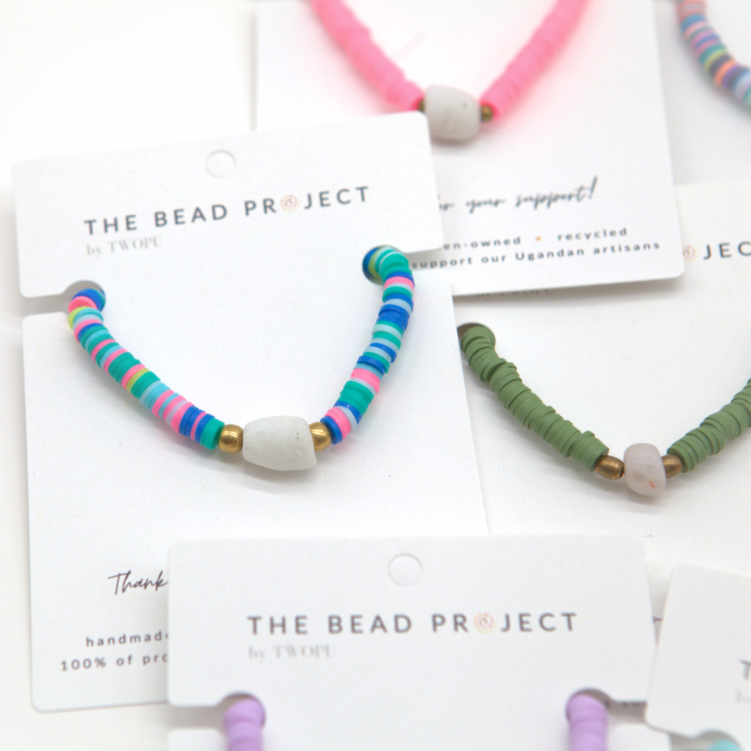 The Bead Project by TWOPU - Wholesale Beaded Bracelet - Vibe Bracelet | Heishi Beads & Recycled Glass Beads4