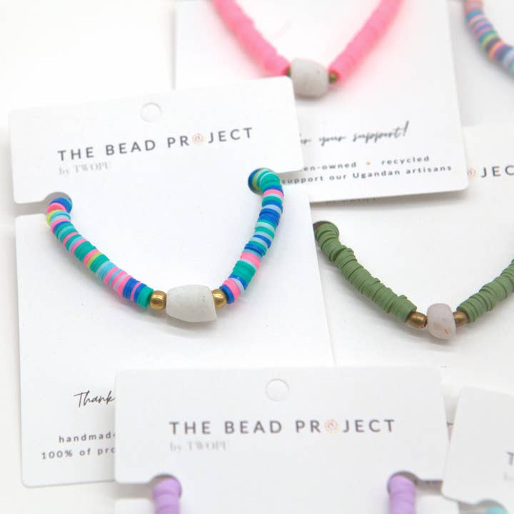 The Bead Project by TWOPU - Wholesale Beaded Bracelet - Vibe Bracelet | Heishi Beads & Recycled Glass Beads4