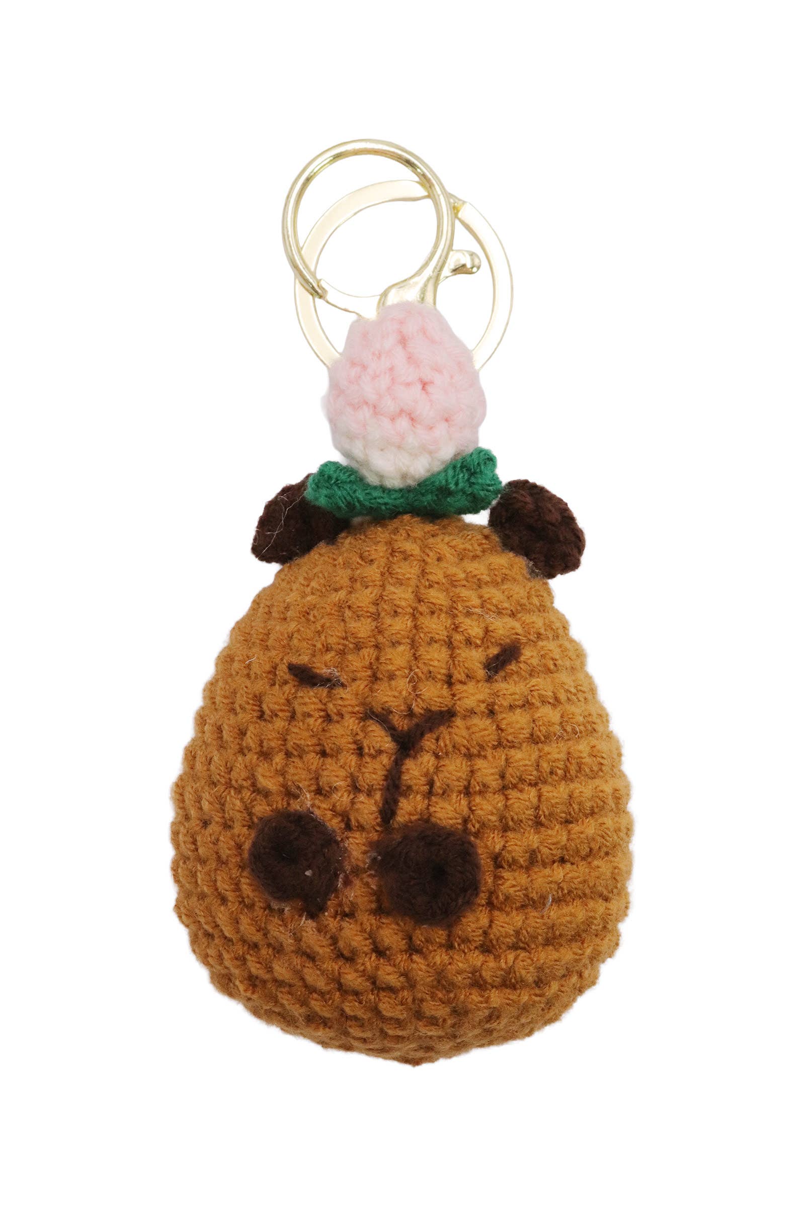 ASSORTED Capybara Fruits And Veggies Crochet Key Chain for wholesale on Faire15