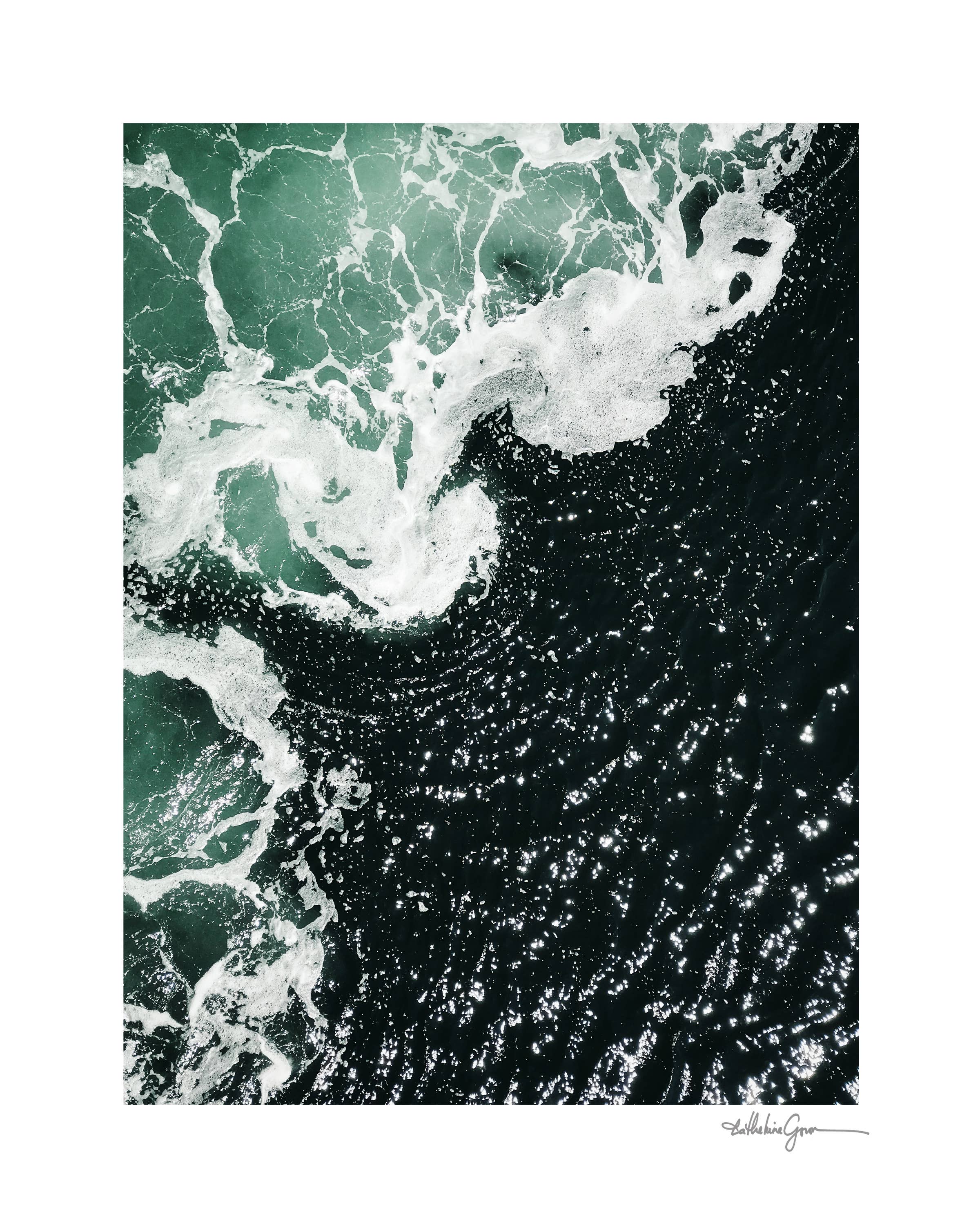 Ocean Sky Lab - Wholesale Art Print - Art Print | Green Ocean Swirl | Pacific Northwest Print2