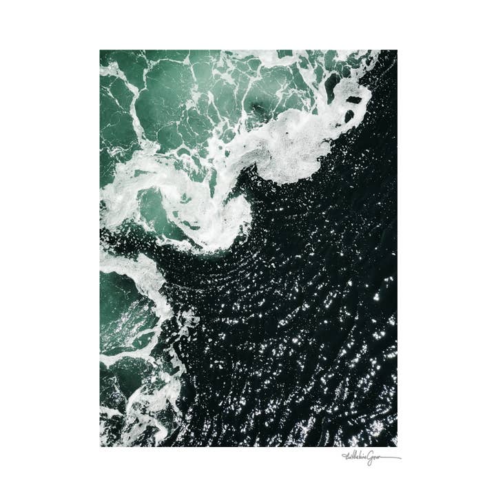 Ocean Sky Lab - Wholesale Art Print - Art Print | Green Ocean Swirl | Pacific Northwest Print2