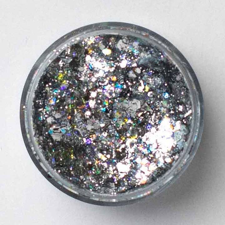 "NY Mornings" Silver Glitter Gel - Hair, Face, Body for wholesale by Galexie Glister