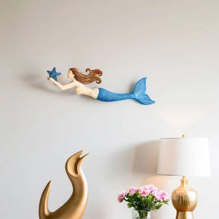 Young's - Wholesale Wall Accent - Resin Mermaid Wall Art (SKU#: 13989)