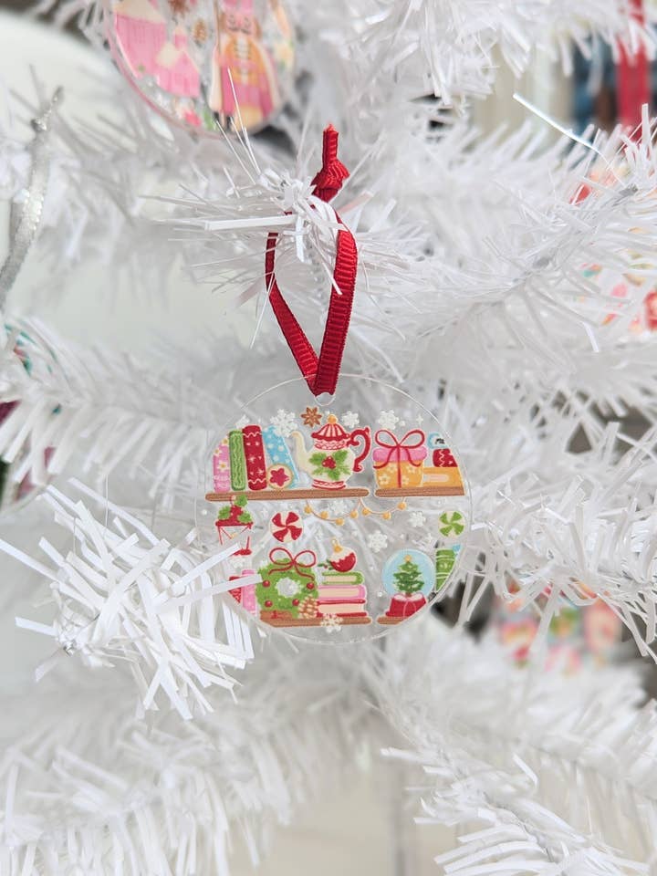 Christmas Bookshelf Ornament for wholesale by Elegance Create