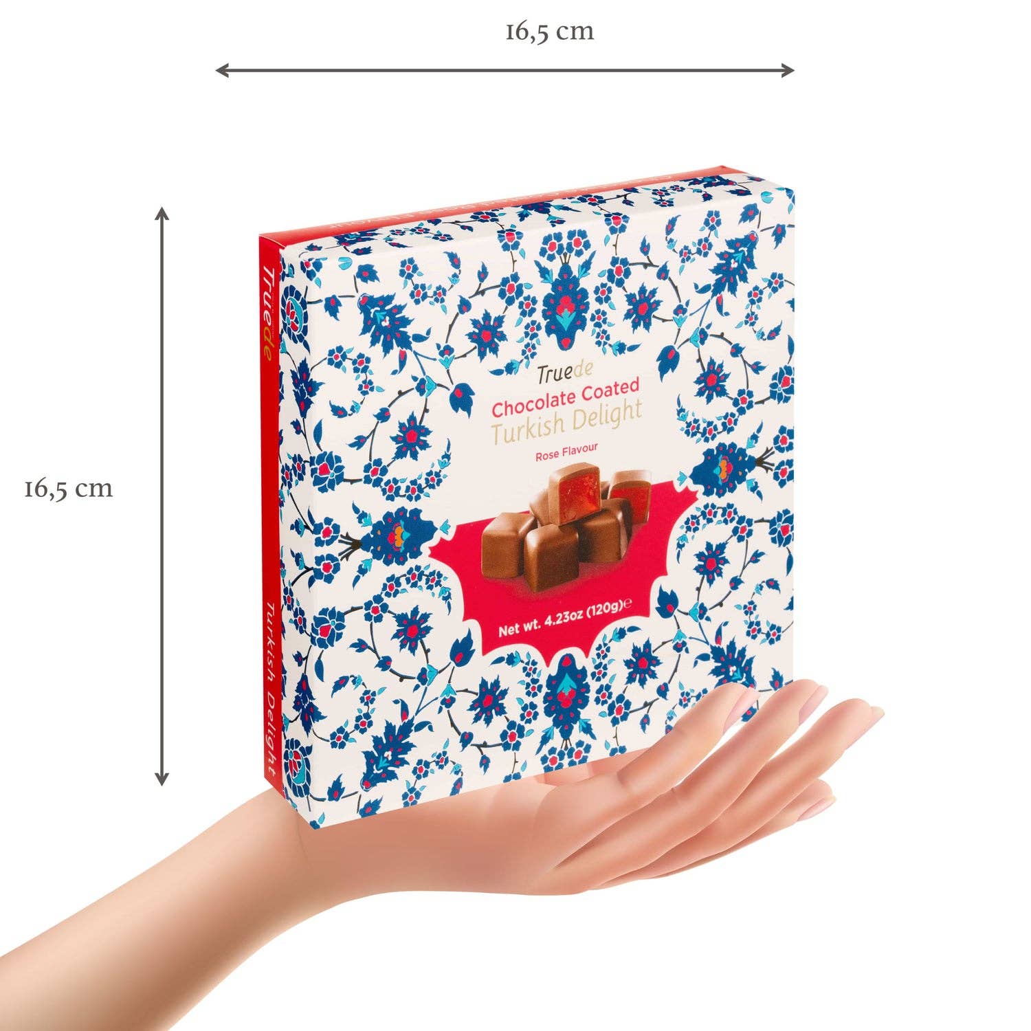 Truede – wholesale Chokladtäckta godisar – 120g Chokladbelagd Rose turkiska Delight2