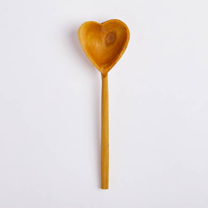 Cucchiaino da tè a forma di cuore scolpito per la vendita all'ingrosso da parte di JusTea (No Import Fees to USA)