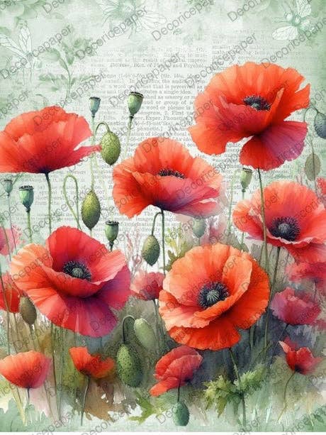 DRP131 - Rice paper A4 for wholesale by Decoricepaper