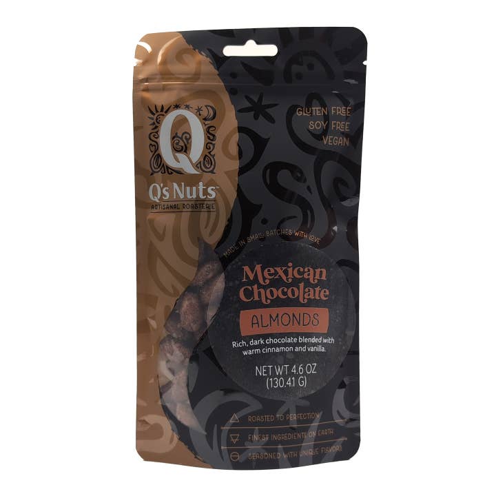 4.6 oz Mexican Chocolate Almond for wholesale by Q's Nuts, LLC
