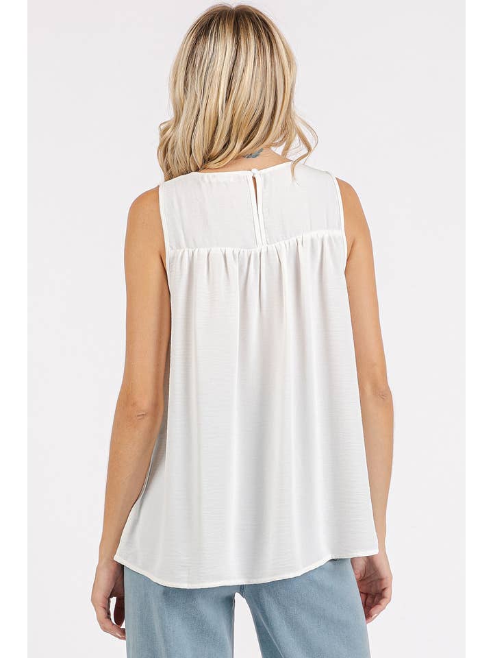 mittoshop - Wholesale Blouse - Women's - AIRFLOW SMOCKED YOKE SLEEVELESS BLOUSE11