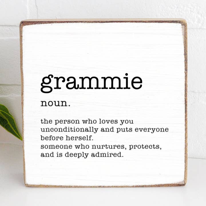 Grammie Definition Decorative Wooden Block for wholesale by Rustic Marlin Personalized Home Decor
