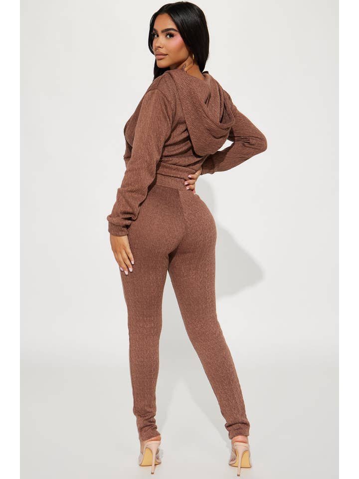 5besties inc - Wholesale Top & Pant Set (NOT Loungewear) - Women's - JAQUARD KNIT HOODIES AND SKINNY PANTS SET2