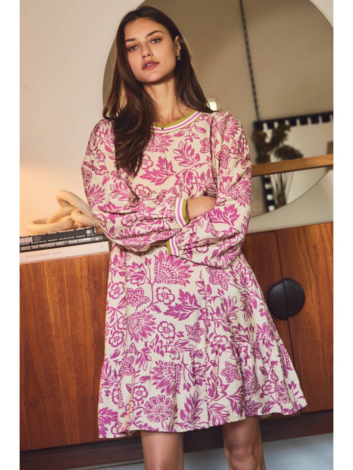 Oddi - Wholesale Dress - Women's - Floral Print Pullover Dress6