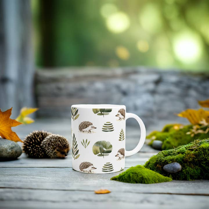 Woodland Hedgehog Ceramic Mug for wholesale by Aminelle & Willow