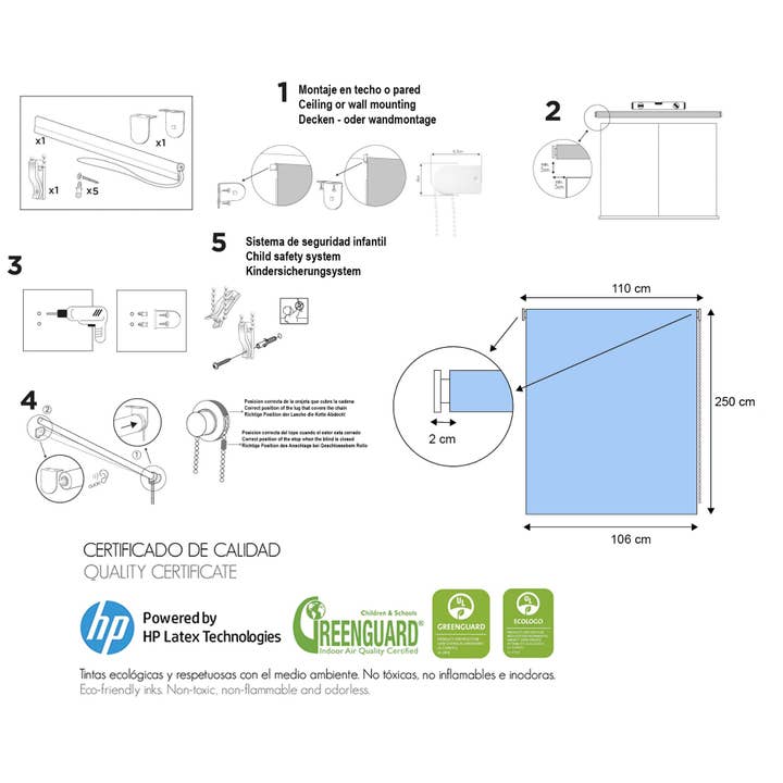 Estor C Kitchen Printed Translucent Roller Blind for wholesale on Faire3
