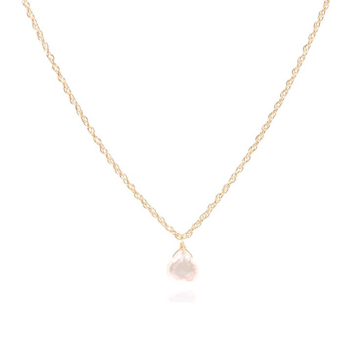 Collier en or 14 carats avec perles Dita Keshi pour la vente par Ella Palm