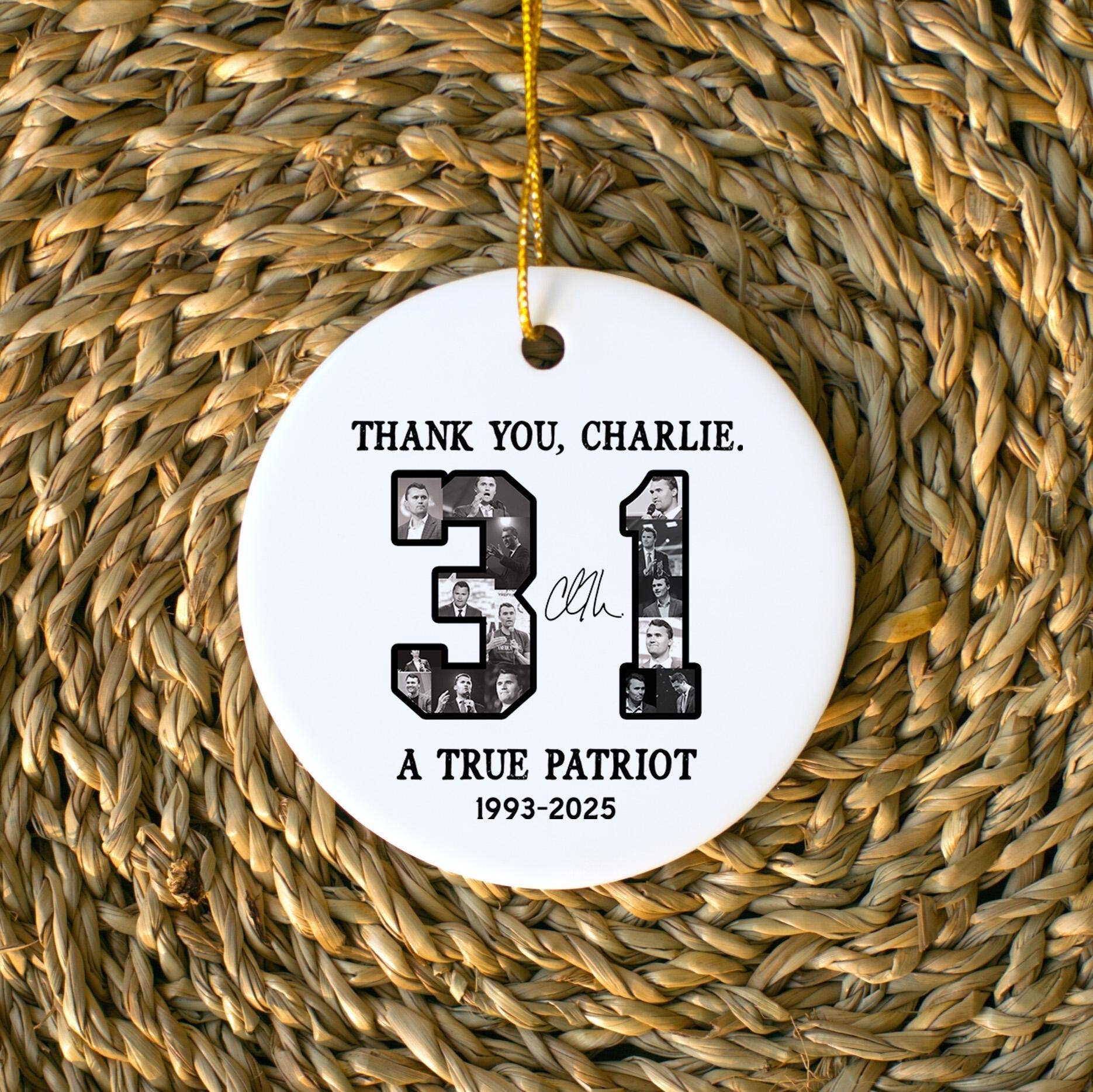 Embrova – Großhandel Verzierung – Charlie-Kirk-Gedenkornament, RIP Kirk 2025 Ornament2