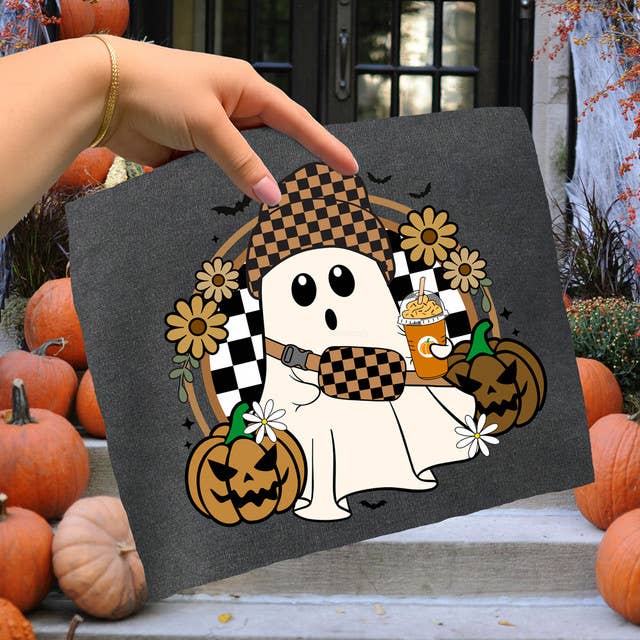 T-shirt à carreaux fantôme Boo-Jee pour la vente par CNBMade