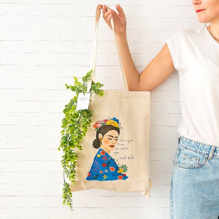 DesignPlace - Wholesale Tote Bag - Women's - Frida Acuarela cotton handbag1