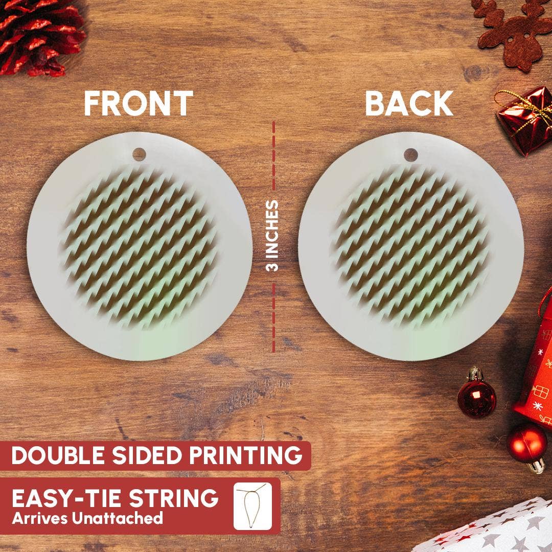 3dRose - Wholesale Ornament - 3dRose, Diagonal Stripe Stepped Zig Zag Pattern Gradient Brown, Ornament2