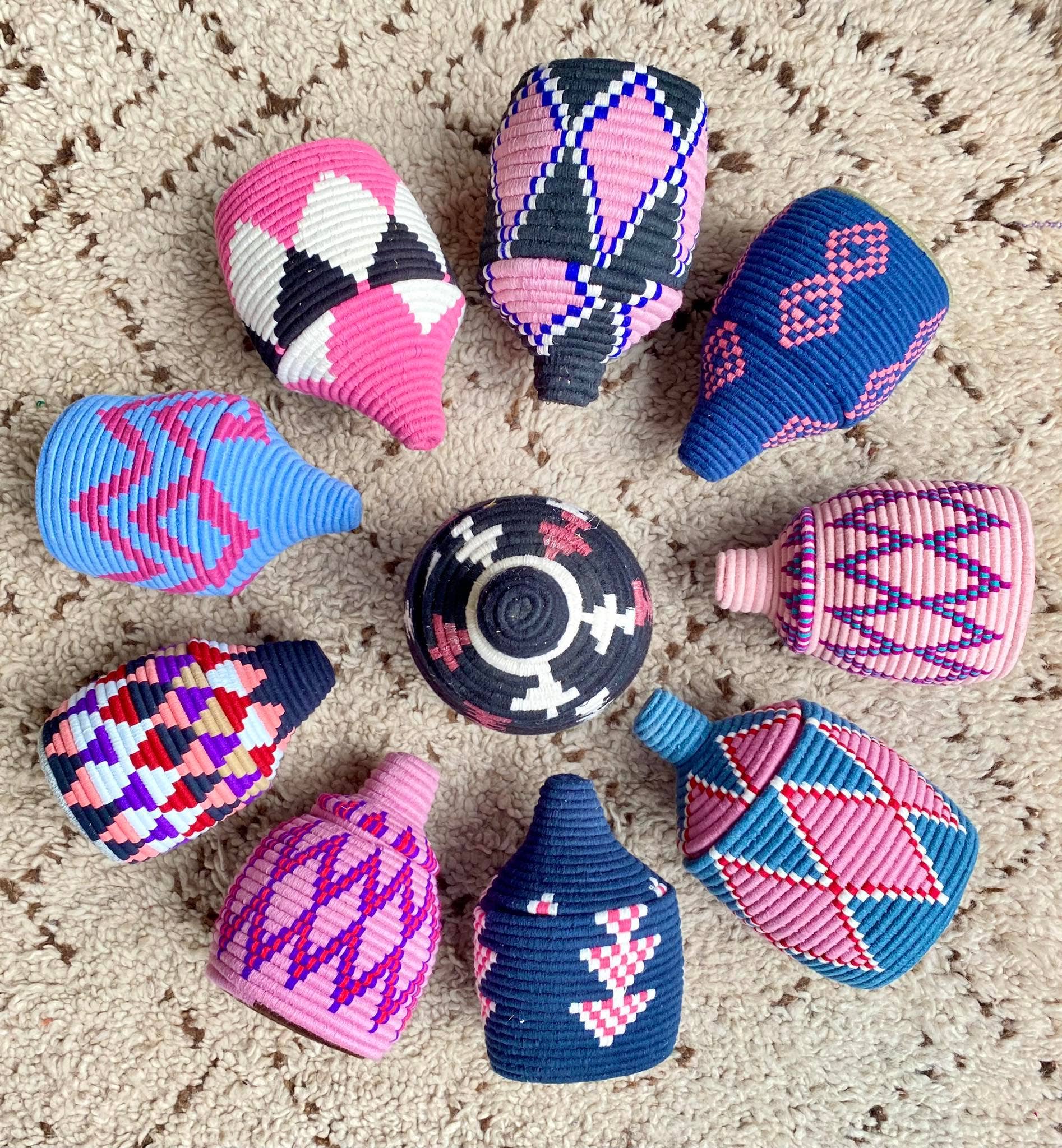 SOUK in the CITY - Wholesale Basket - Set of 5 Berber Baskets (fixed color mixes)15