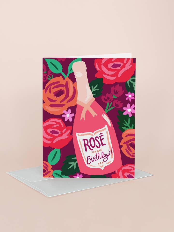 Carte de vœux d'anniversaire Rose pour la vente par Idlewild Co.