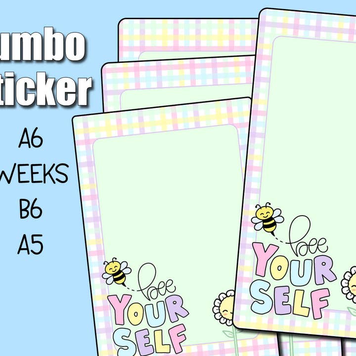 Autocollant Géant Bee Happy pour la vente par Shine Sticker Studio