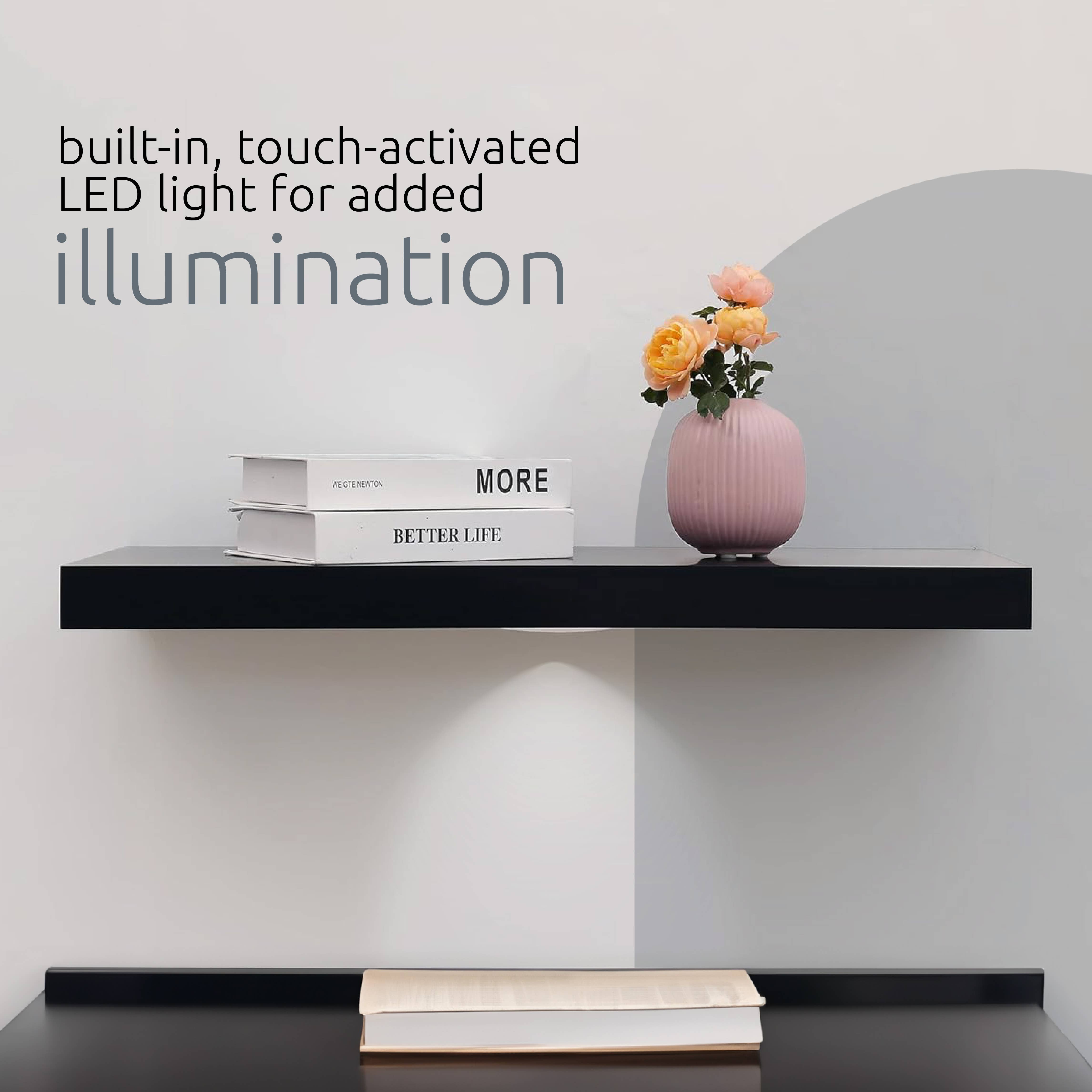 Kiera Grace - Wholesale Wall Mounted Shelf - Kiera Grace Stockholm Aberg LED Light Floating Shelf4