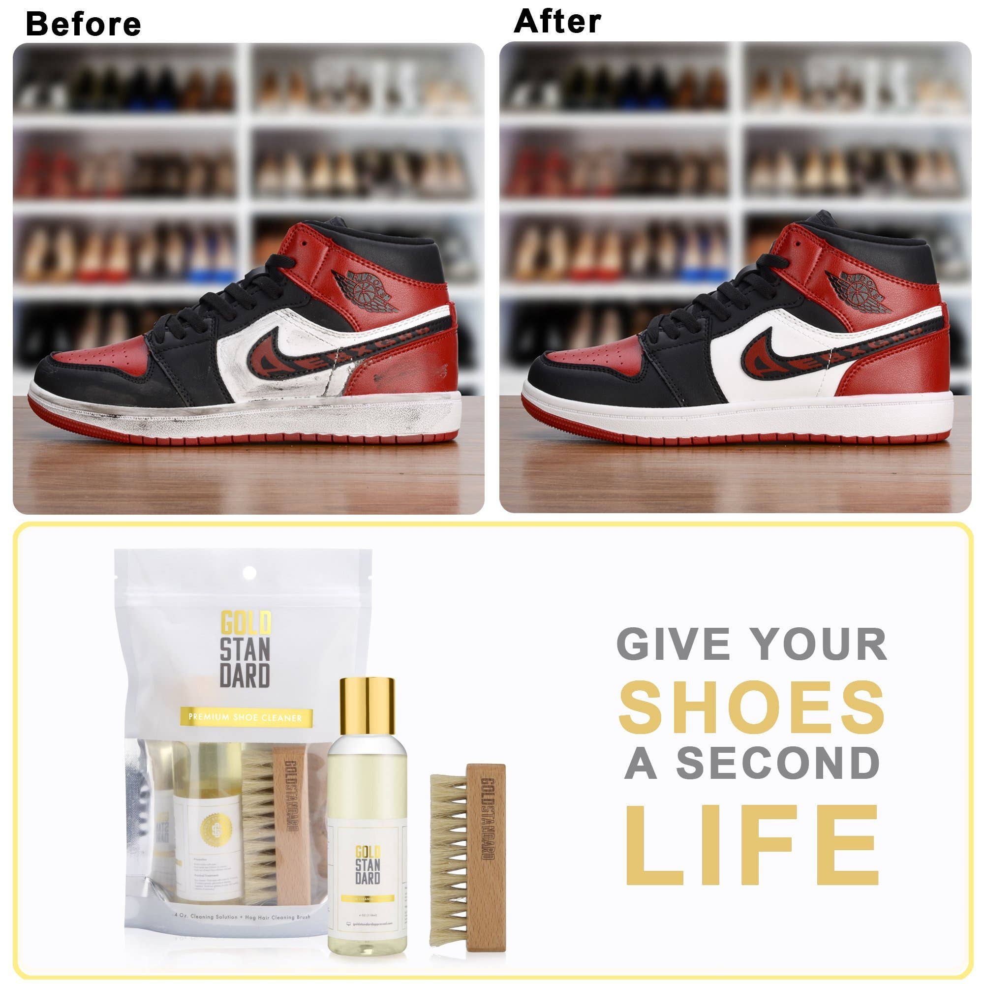 Gold Standard - Wholesale Shoe Care Kits & Sets - Premium Shoe Cleaner Kit Brush and Solution2