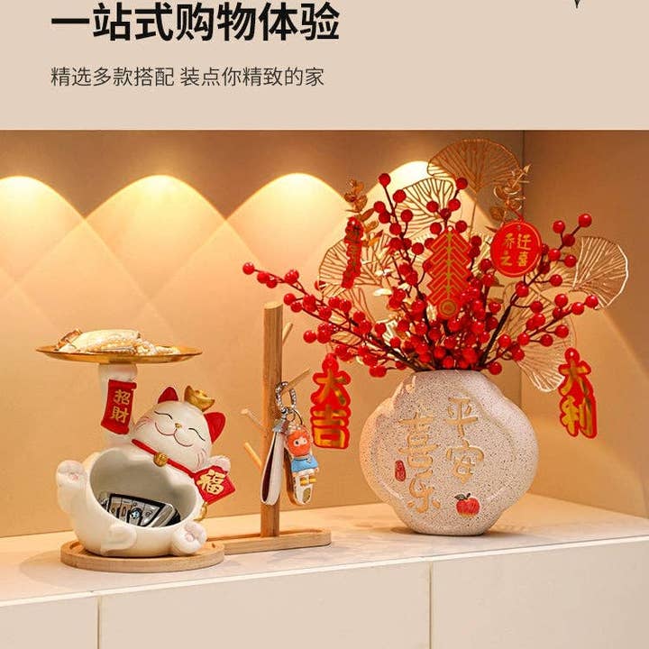 La Bella Monte - Wholesale Decorative Tabletop Object - Lucky Cat Hallway Key Storage Home Holiday Décor2