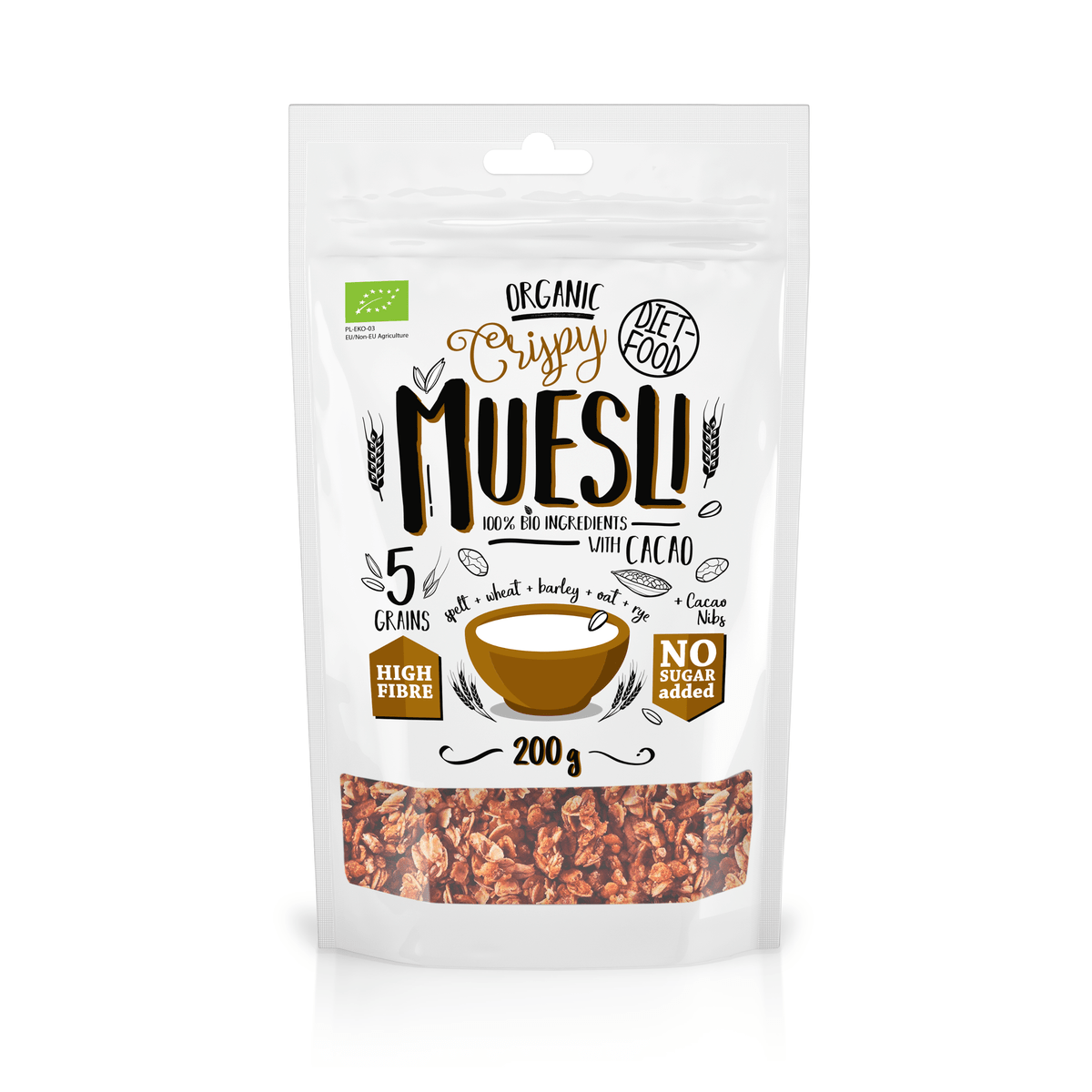 Diet Food - Wholesale Granola - Bio Muesli with Cocoa 200 g0