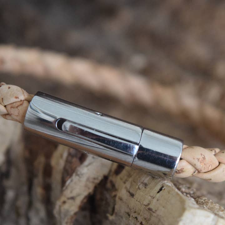 Rustfrit stål Cork Armbånd for engroshandel hos Cork Tree Designs