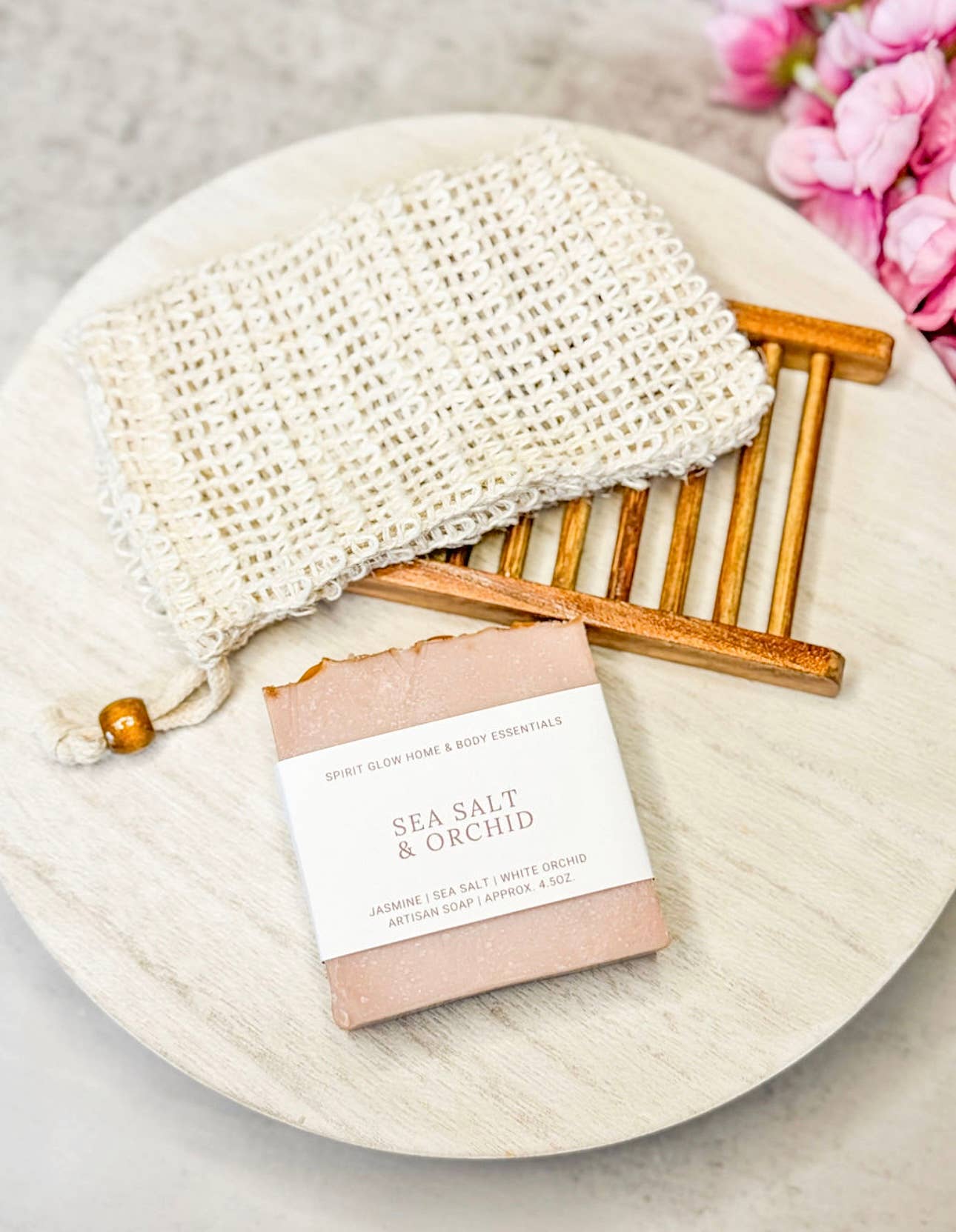 Spirit Glow Home & Body Essentials - Wholesale Bar Soap - Sea Salt & Orchid- Handcrafted Artisan Soap Bar5