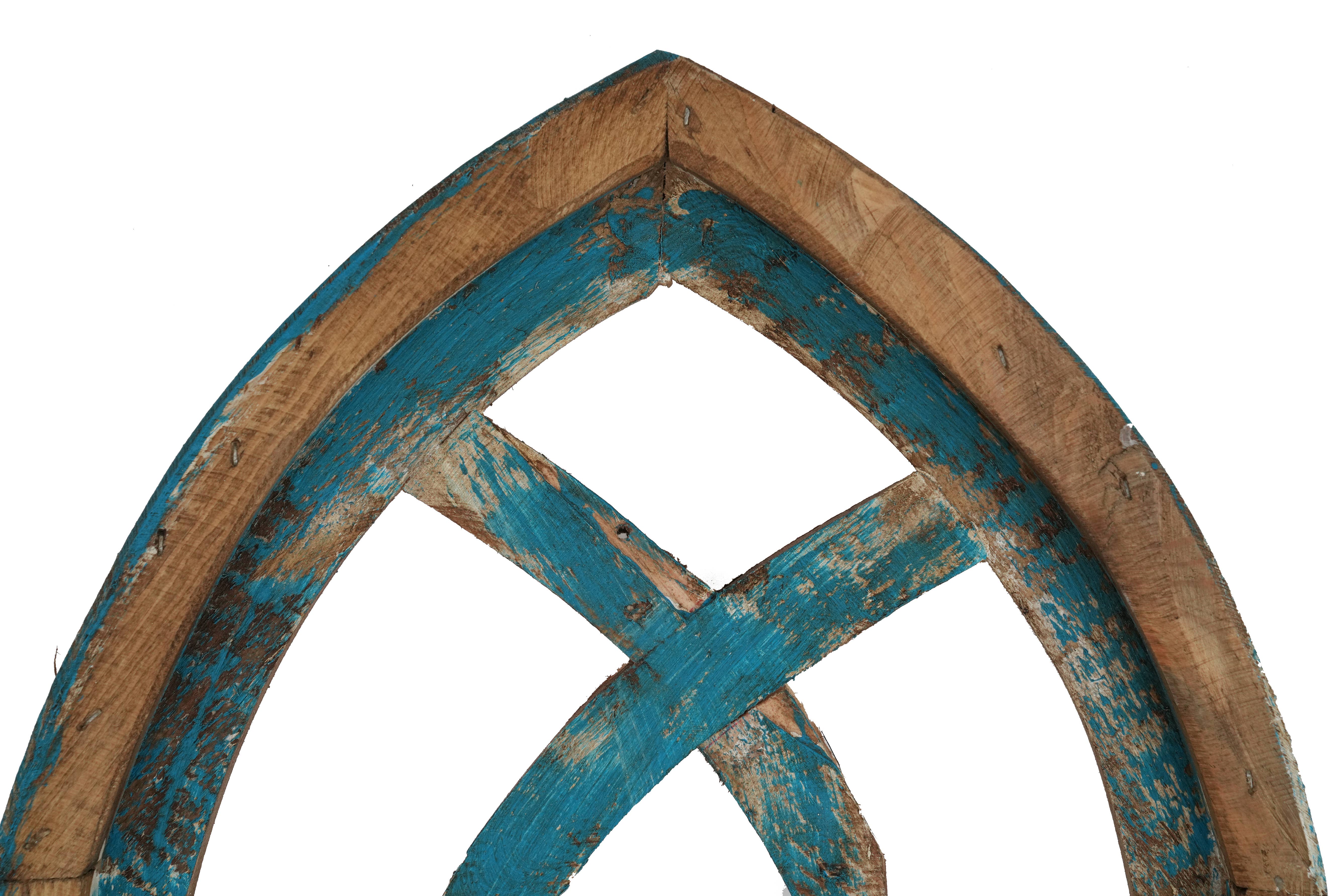 My Amigos Imports - Wholesale Wall Accent - Cathedral Wall Wood Windows-Set 3-WH-Wall Decor-Turquoise8