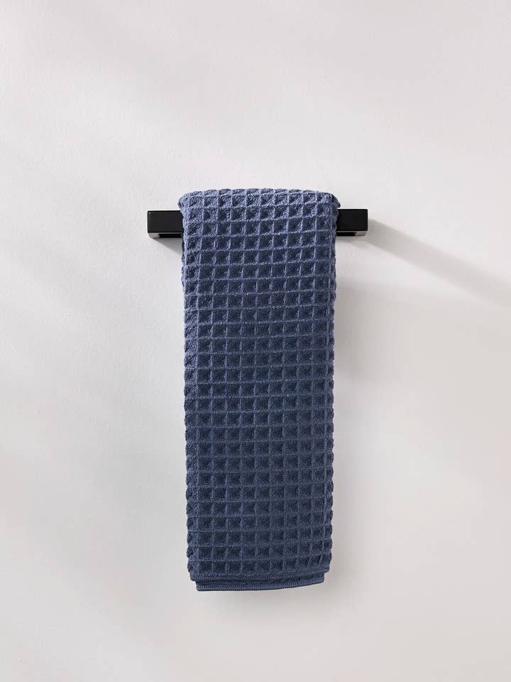 Midnattsblå våffelhandduk för wholesale av Geometry